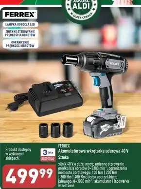ALDI Akumulatorowa wkrętarka ferrex oferta