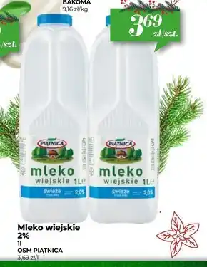 Społem Piątnica mleko wiejskie świeże 2,0% 1 l oferta