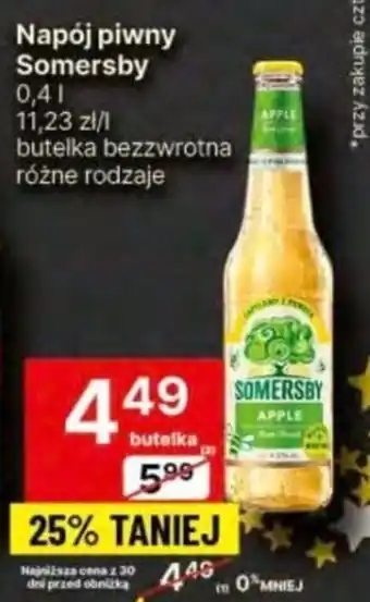 Delikatesy Centrum Napój piwny Somersby 0,4l oferta