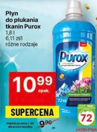 Delikatesy Centrum do płukania tkanin Purox 1,8l oferta