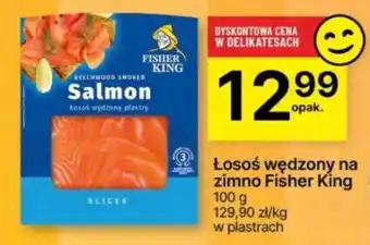 Delikatesy Centrum Łosoś wędzony na zimno Fisher King 100 g oferta