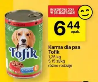 Delikatesy Centrum Karma dla psa Tofik 1,25 kg oferta