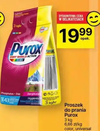 Delikatesy Centrum Proszek do prania Purox 3kg oferta