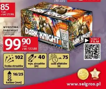 Selgros WYRZUTNIA DARK NIGHT oferta