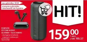 Selgros FOREVER ZESTAW AUDIO GŁOŚNIK + SŁUCHAWKI oferta