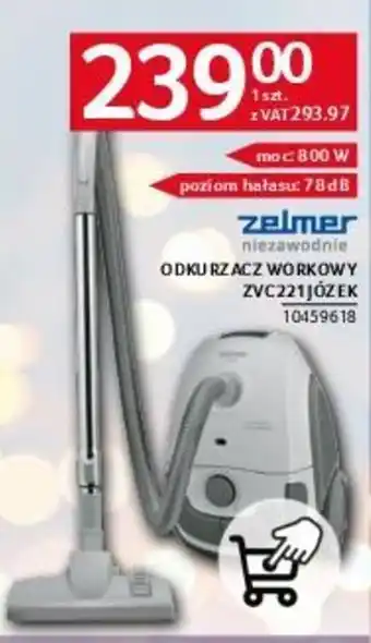 Selgros ZELMER ODKURZACZ WORKOWY ZVC221 JÓZEK oferta
