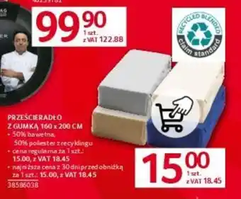 Selgros PRZEŚCIERADŁO Z GUMKĄ 160 x 200 CM oferta
