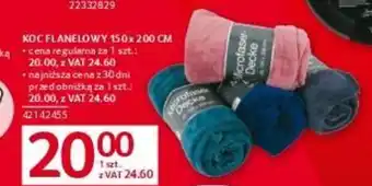 Selgros KOC FLANELOWY 150 x 200 CM oferta