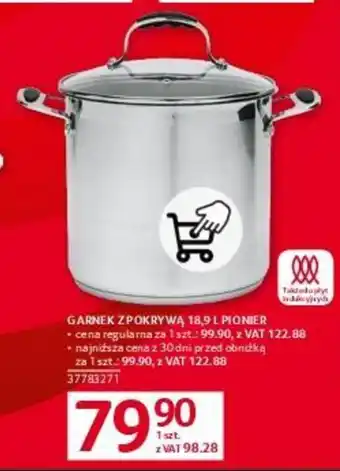 Selgros GARNEK ZPOKRYWĄ 18,9 L PIONIER oferta