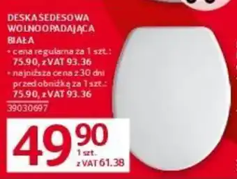 DESKA SEDESOWA WOLNOOPADAJĄCA BIAŁA
