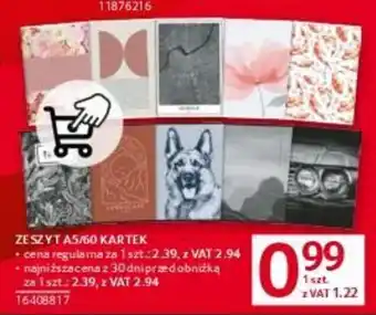 Selgros ZESZYT A5/60 KARTEK oferta