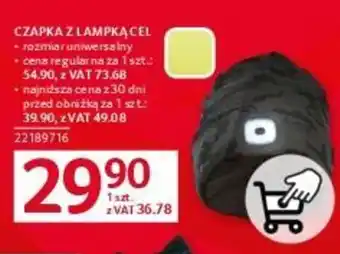 Selgros CZAPKA Z LAMPKĄ CEL oferta