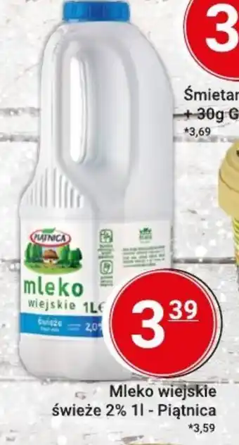 Hitpol Mleko wiejskie świeże 2% Piątnica 1l oferta