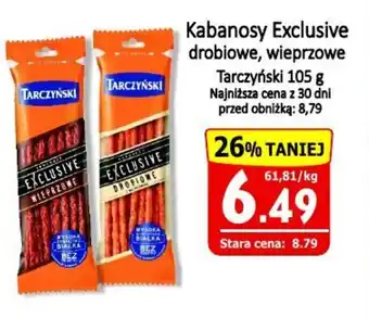 Kabanosy Exclusive drobiowe, wieprzowe Tarczyński 105 g