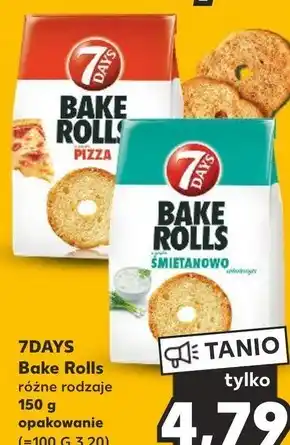 Kaufland 7 days bake rolls chrupki chlebowe o smaku czosnku 150 g oferta