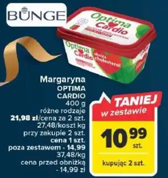 Carrefour Margaryna OPTIMA CARDIO 400g oferta