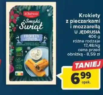 Carrefour Krokiety z pieczarkami i mozzarellą U JĘDRUSIA 400 g oferta
