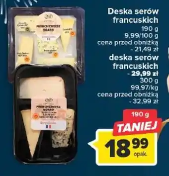 Carrefour Deska serów francuskich 190g oferta