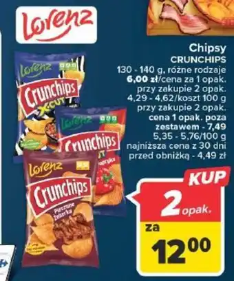Carrefour Chipsy CRUNCHIPS 130-140g oferta