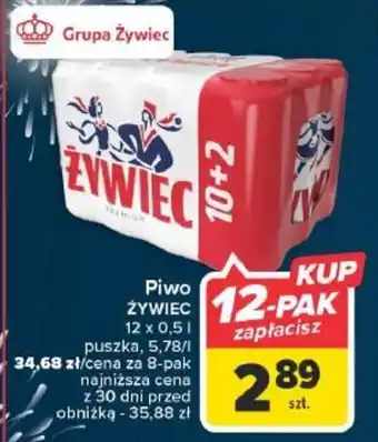 Carrefour Grupa Żywiec Piwo ŻYWIEC 0,5l oferta
