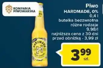 Carrefour Piwo HARDMADE, 0% 0,4l oferta