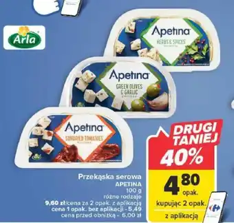 Carrefour Przekąska serowa APETINA 100 g oferta