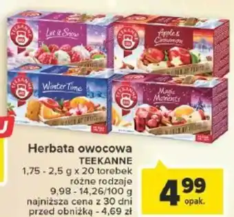 Carrefour Herbata owocowa TEEKANNE 1,75 - 2,5 g x 20 torebek oferta