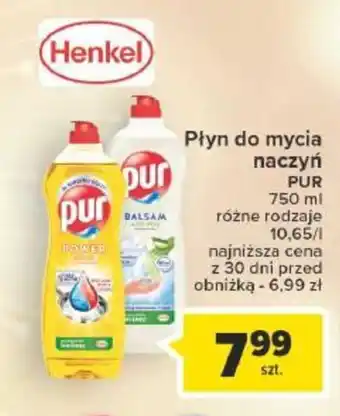 Carrefour Płyn do mycia naczyń PUR 750ml oferta