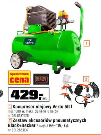 OBI Kompresor olejowy Verto 50l oferta
