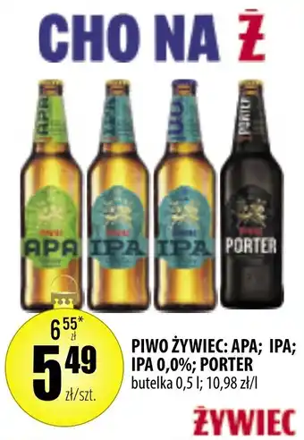 Społem Szczecin PIWO ŻYWIEC: APA; IPA; IPA 0,0%; PORTER oferta