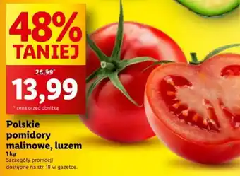 Lidl Polskie pomidory malinowe, luzem 1kg oferta