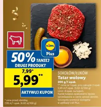 Lidl Tatar wołowy 200 g oferta