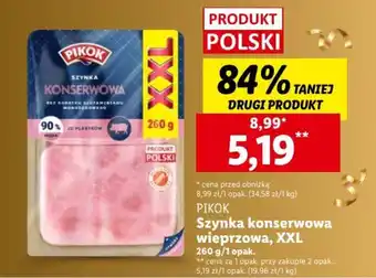 Lidl Szynka konserwowa wieprzowa, XXL 260 g/1 opak. oferta
