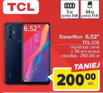 Carrefour Smartfon 6,52" TCL 30E oferta