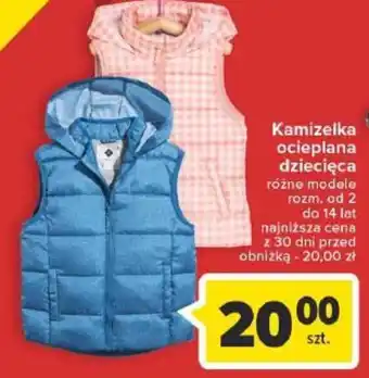 Carrefour Kamizelka ocieplana dziecięca oferta