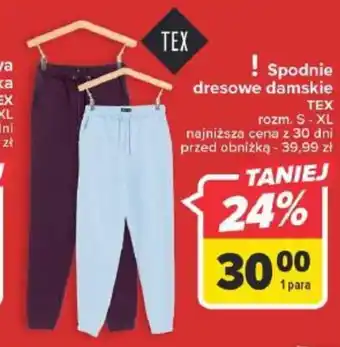 Carrefour Spodnie dresowe damskie TEX oferta