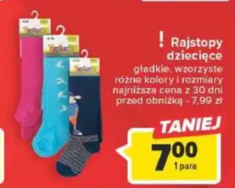 Carrefour Rajstopy dziecięce oferta