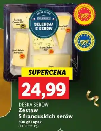 Lidl Zestaw 5 francuskich serów 300 g/1 opak. oferta