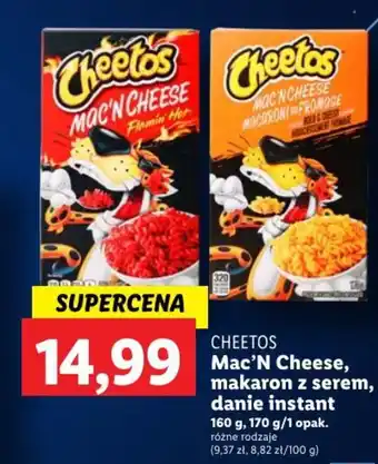 Lidl Mac'N Cheese, makaron z serem, danie instant danie instant 160 g, 170 g/1 opak. oferta