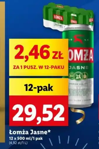 Lidl Łomża Jasne 12 x 500 ml oferta
