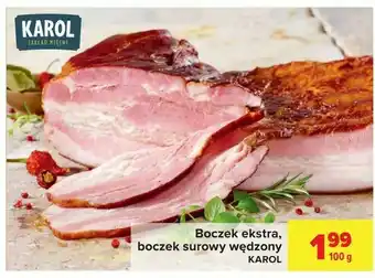 Carrefour Boczek ekstra, boczek surowy wędzony oferta