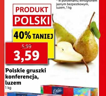 Lidl Polskie gruszki konferencja, luzem oferta