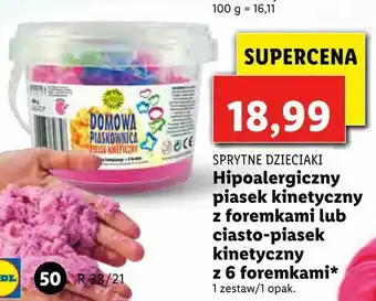 Lidl Hipoalergiczny piasek kinetyczny z foremkami lub ciasto-piasek kinetyczny z 6 foremkami oferta