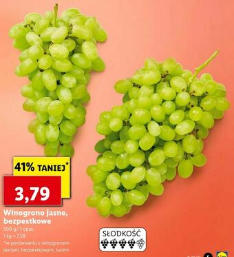 Lidl Winogrono jasne, bezpestkowe oferta
