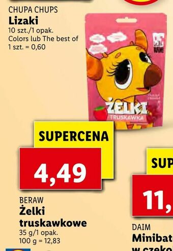 Lidl Żelki truskawkowe oferta