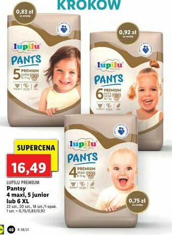Lidl Pantsy 4 maxi, 5 junior lub 6 XL oferta