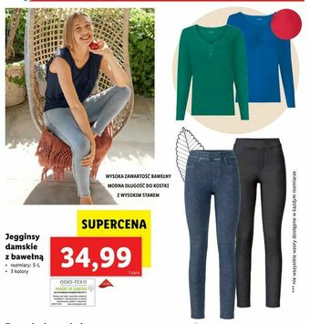 Lidl Jegginsy damskie z bawełną oferta