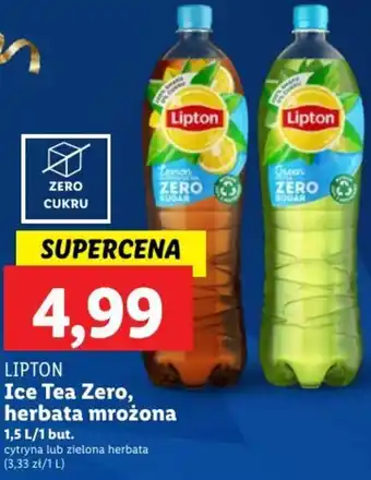 Lidl Ice Tea Zero, herbata mrożona 1,5 L/1 but. oferta