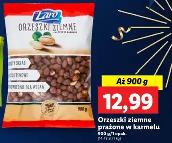 Lidl Orzeszki ziemne prażone w karmelu 900 g/1 opak. oferta