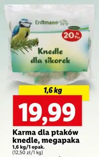 Lidl Karma dla ptaków knedle, megapaka 1,6 kg/1 opak. oferta